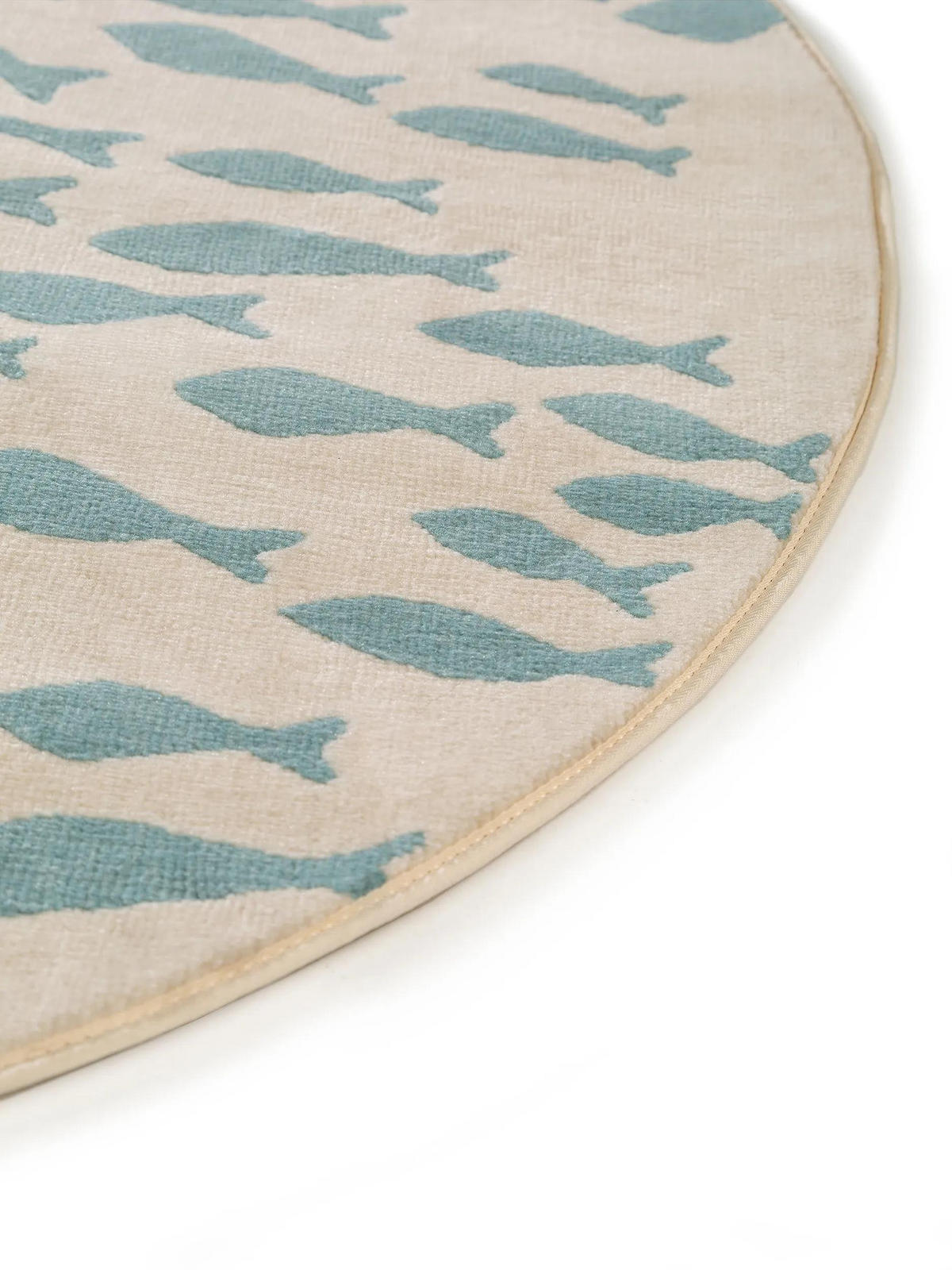 KINDERTEPPICH Fabius Beige/Blau ø 120 cm rund - Beige, Textil (120/120cm) - Lytte