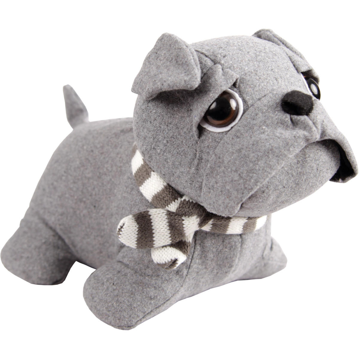 TÜRSTOPPER Mops/Bulldogge 25x20cm ( Silber ) - Silberfarben, Textil (16/25cm)