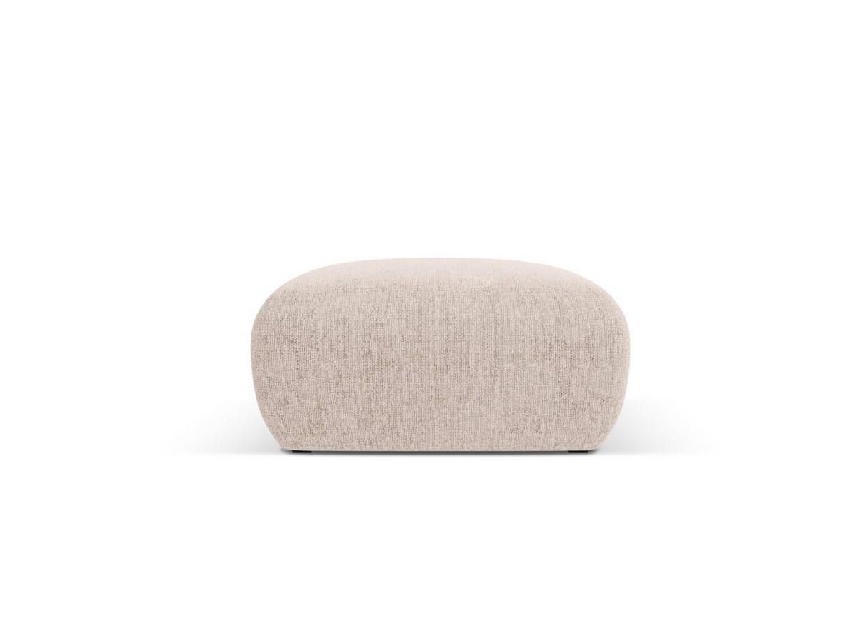 POUF Molino aus Chenille-Stoff beige - Beige, Textil (75/36/75cm) - Micadoni