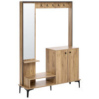 SET HOL maro deschis Broome - maro/negru, compozit lemnos (114/170/35cm) - Beliani