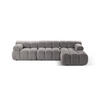 ECKSOFA modular rechts Bellis aus Boucle hellgrau 4 Sitzplätze - Hellgrau, Textil (155/282cm) - Micadoni
