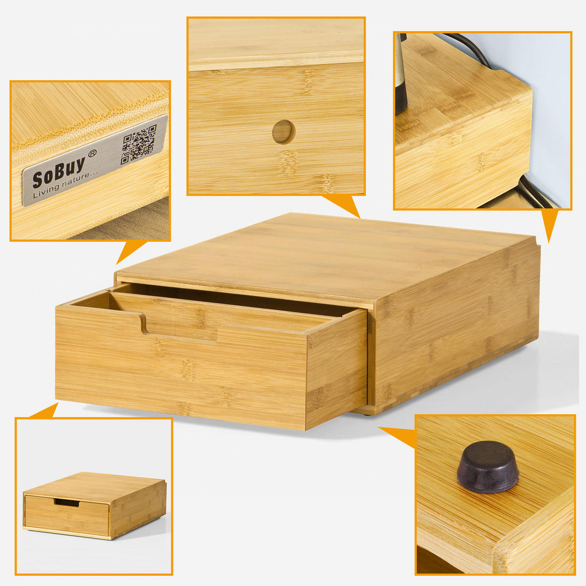 KAFFEE-KAPSELSTÄNDER Natur - Naturfarben, Holz (30/12/42cm) - SoBuy