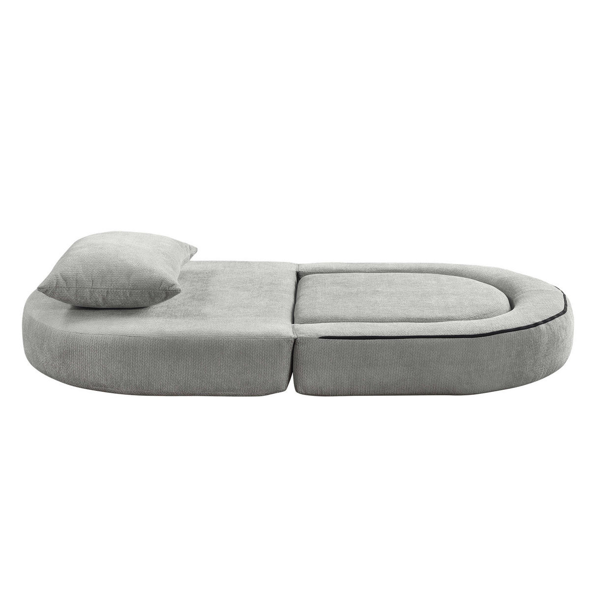SOFA modular Chenille Light Grey - Hellgrau, Holzwerkstoff (90/41/101cm) - Meubliv