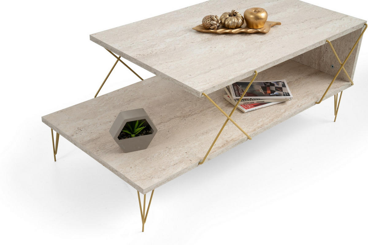 COUCHTISCH loire beige - Beige, Holz (100/50/40cm) - Habitat Garten