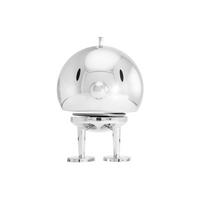 DEKOFIGUR Bumble M silber 10,7 cm - Silberfarben, Kunststoff (8.5/10.7/7.5cm) - Hoptimist