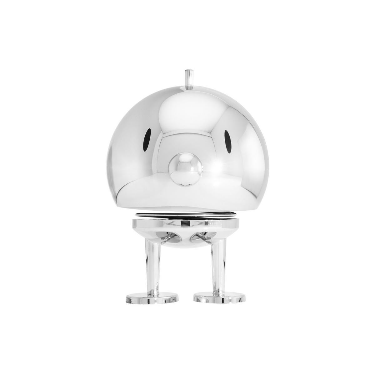 DEKOFIGUR Bumble M silber 10,7 cm - Silberfarben, Kunststoff (8.5/10.7/7.5cm) - Hoptimist