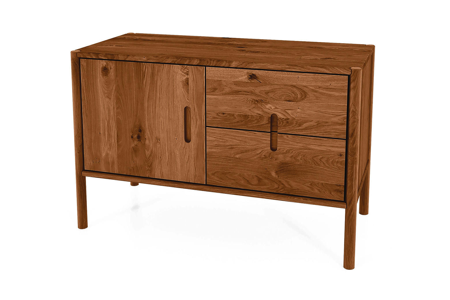 KOMMODE INA Wildeiche - Mokka, Holz (97/64/46cm) - byoak