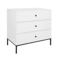 DJEČJA KOMODA Lumi Crno-bijelo - bijela, drvni materijal (90/86.5/50cm) - Petits-meubles