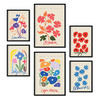 POSTER Set Mit 6 Blumen Sammlung A3 & A4 Rahmenlos - Klar, Papier (29/3cm) - Nacnic