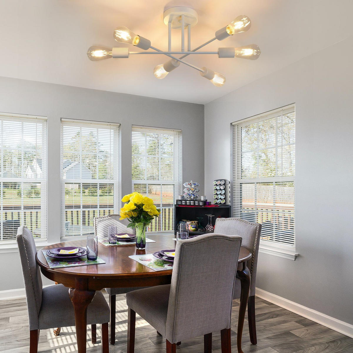 DECKENLEUCHTE Aetheryn 45/40/20.5 cm - Weiß, Metall (45/40/20.5cm) - ZMH