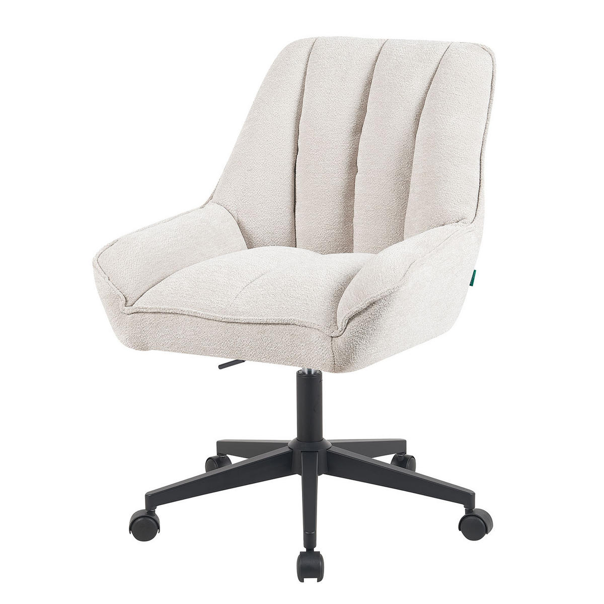 BÜROSTUHL Mika-Jette - Creme/Schwarz, Textil/Metall (60/85/68cm) - DUBI Möbel