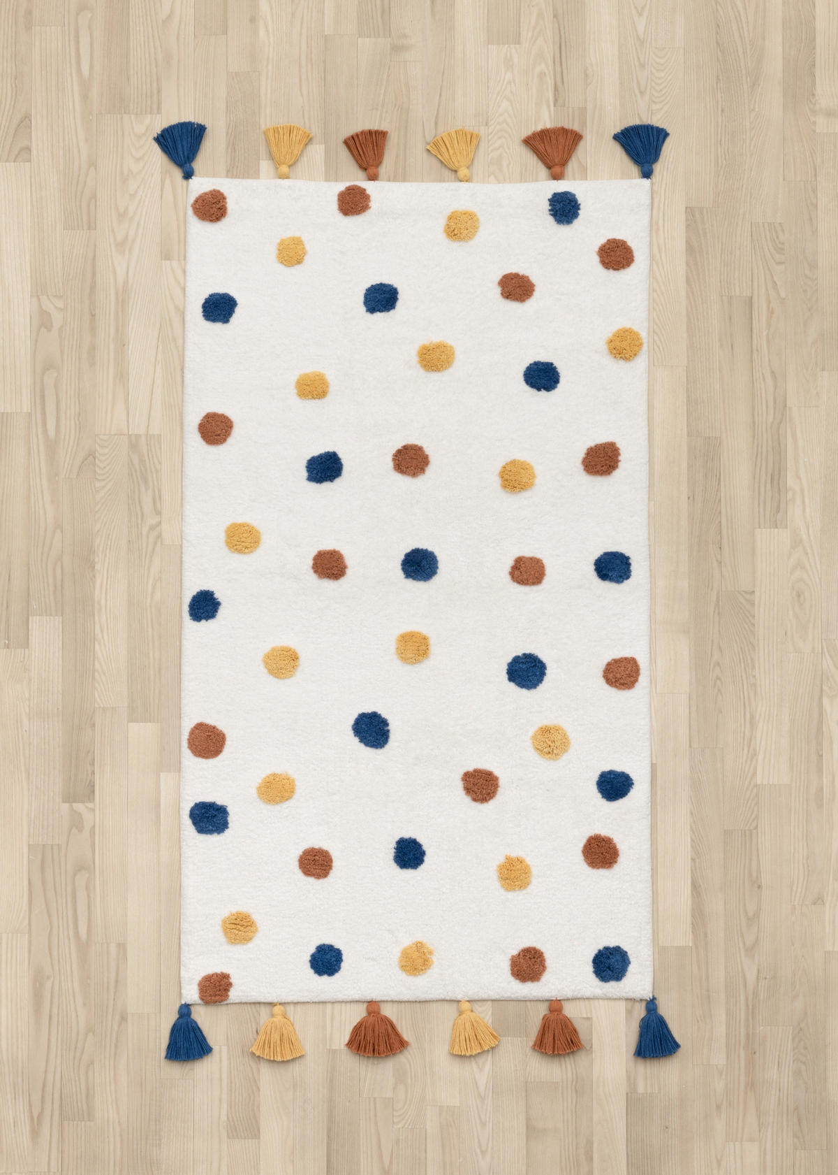 BAUMWOLLTEPPICH Gepunktet 70/120 cm - Multicolor, Naturmaterialien (70/120cm)