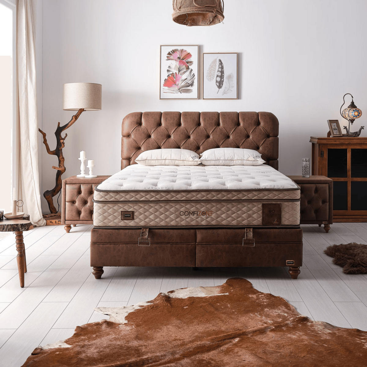 BOXBETT Comfizone Set 140x200 - Braun, Holz/Metall (140/200cm) - Bambi