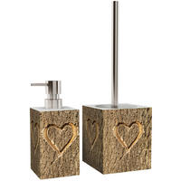 BADEZIMMER Set True Love - Braun, Kunststoff (7/17/7cm) - Sanilo