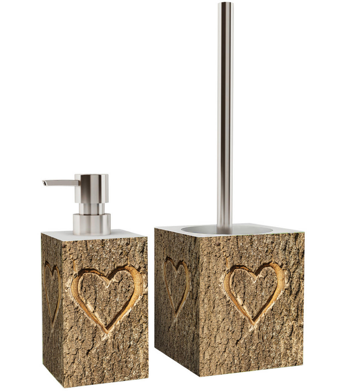 BADEZIMMER Set True Love - Braun, Kunststoff (7/17/7cm) - Sanilo