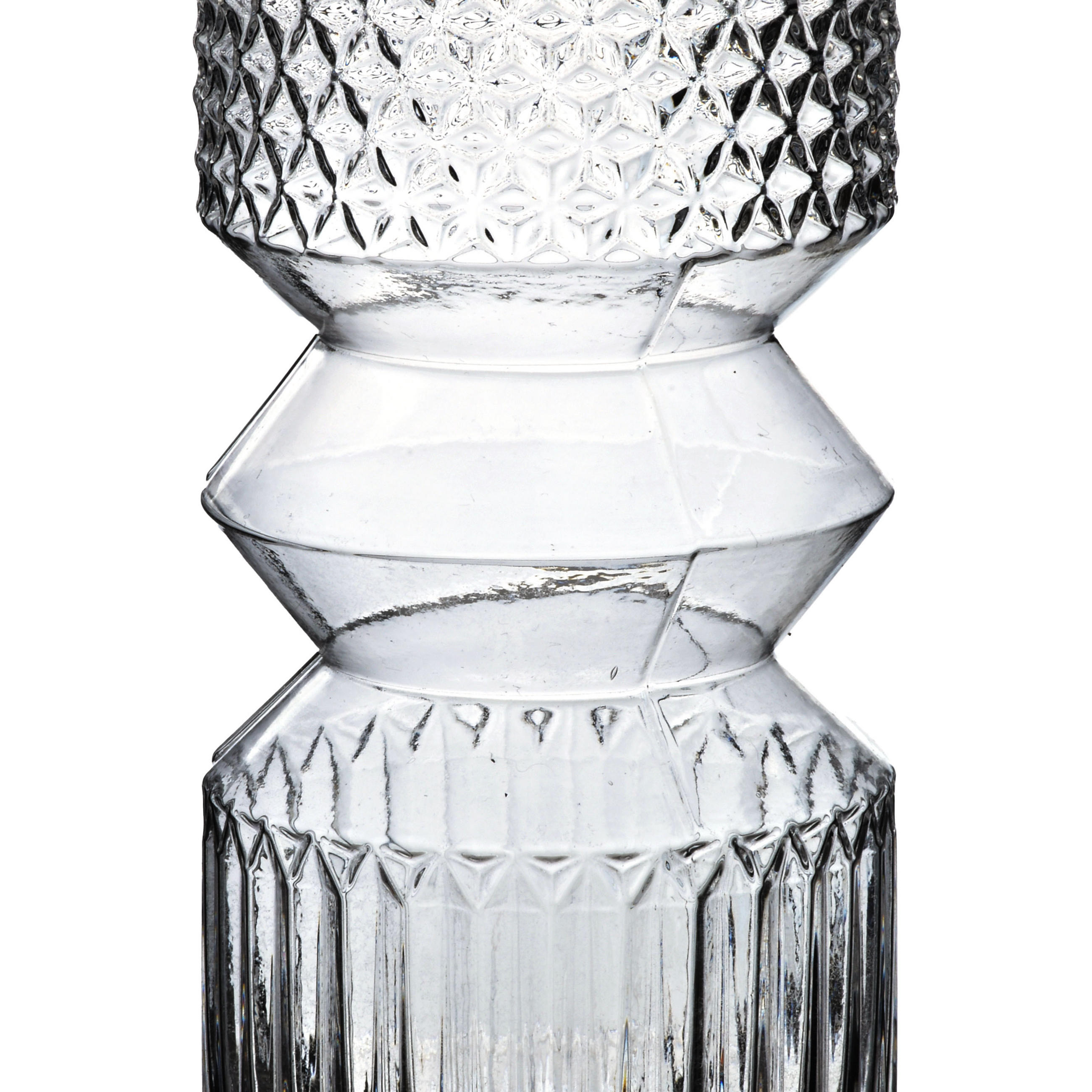 VASE Serenite Transparent 10/10/24.5 cm Glas - Transparent, Glas (24.5cm) - Mondex
