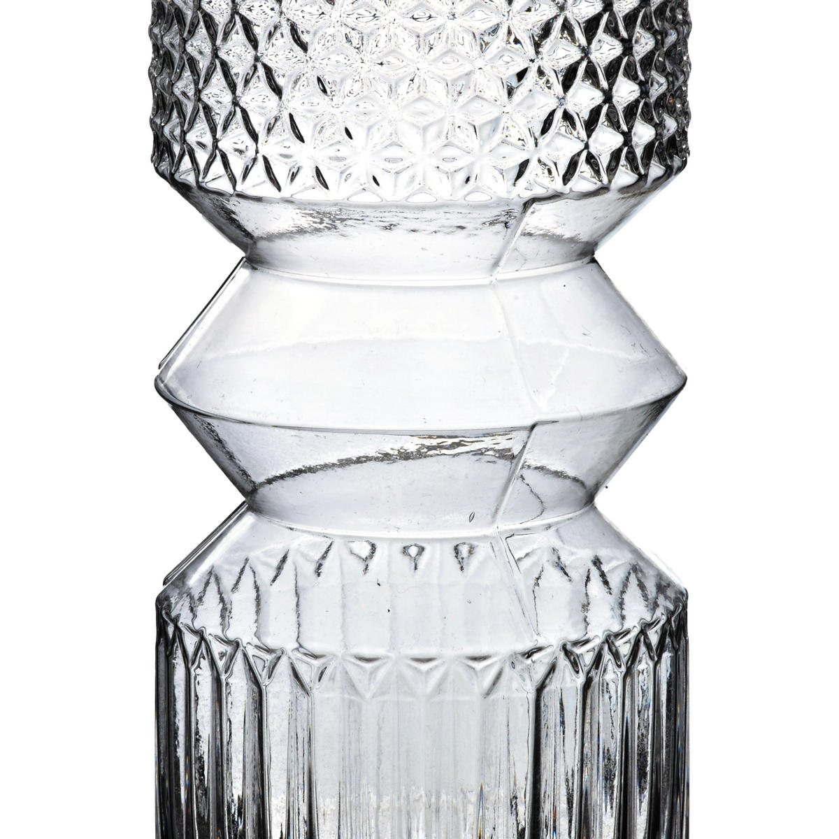 VASE Serenite Transparent 10/10/24.5 cm Glas - Transparent, Glas (24.5cm) - Mondex