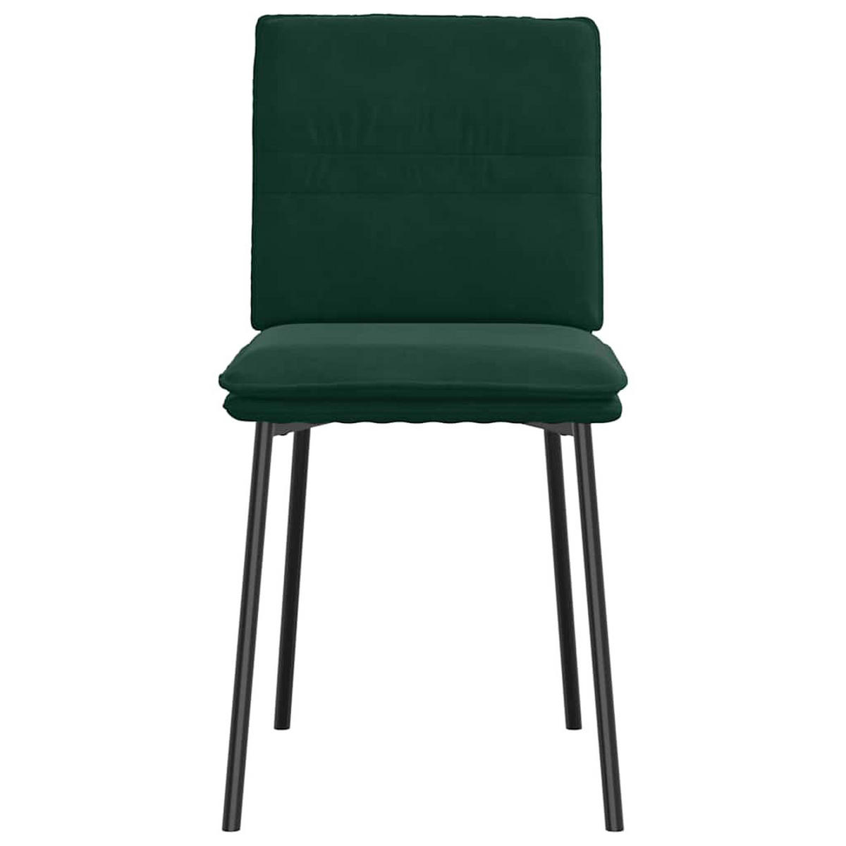 ESSZIMMERSTÜHLE 2 Stk. Dunkelgrün Samt 45*54*83cm - Dunkelgrün, Metall (45/83/54cm) - ZMH