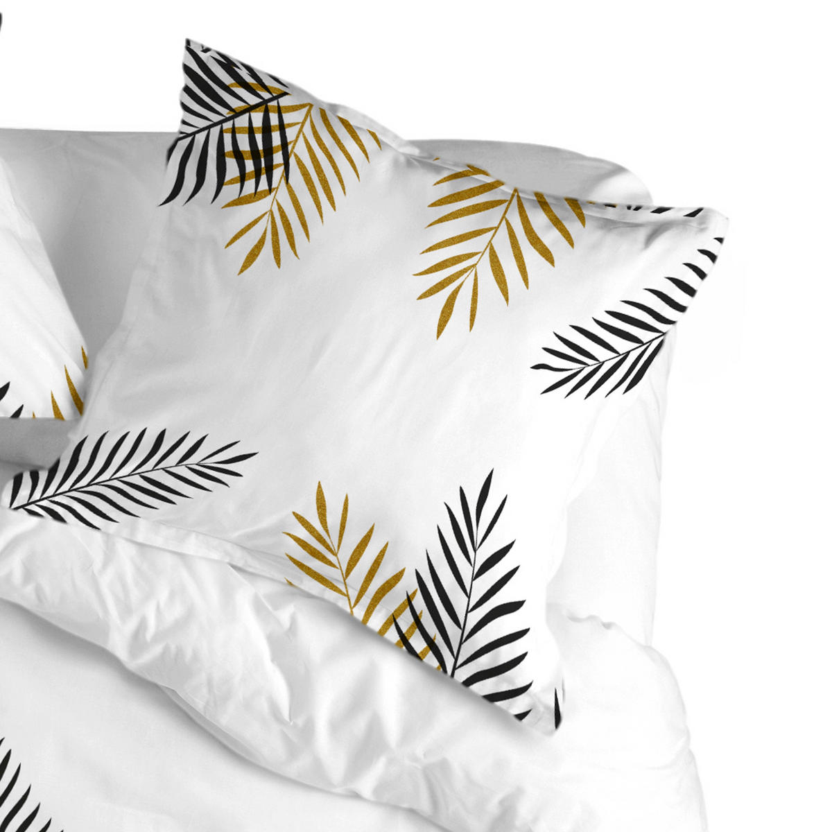 KISSENBEZUG foliage 80x80 cm mehrfarbig - Multicolor, Textil (80/80cm) - Happy Friday