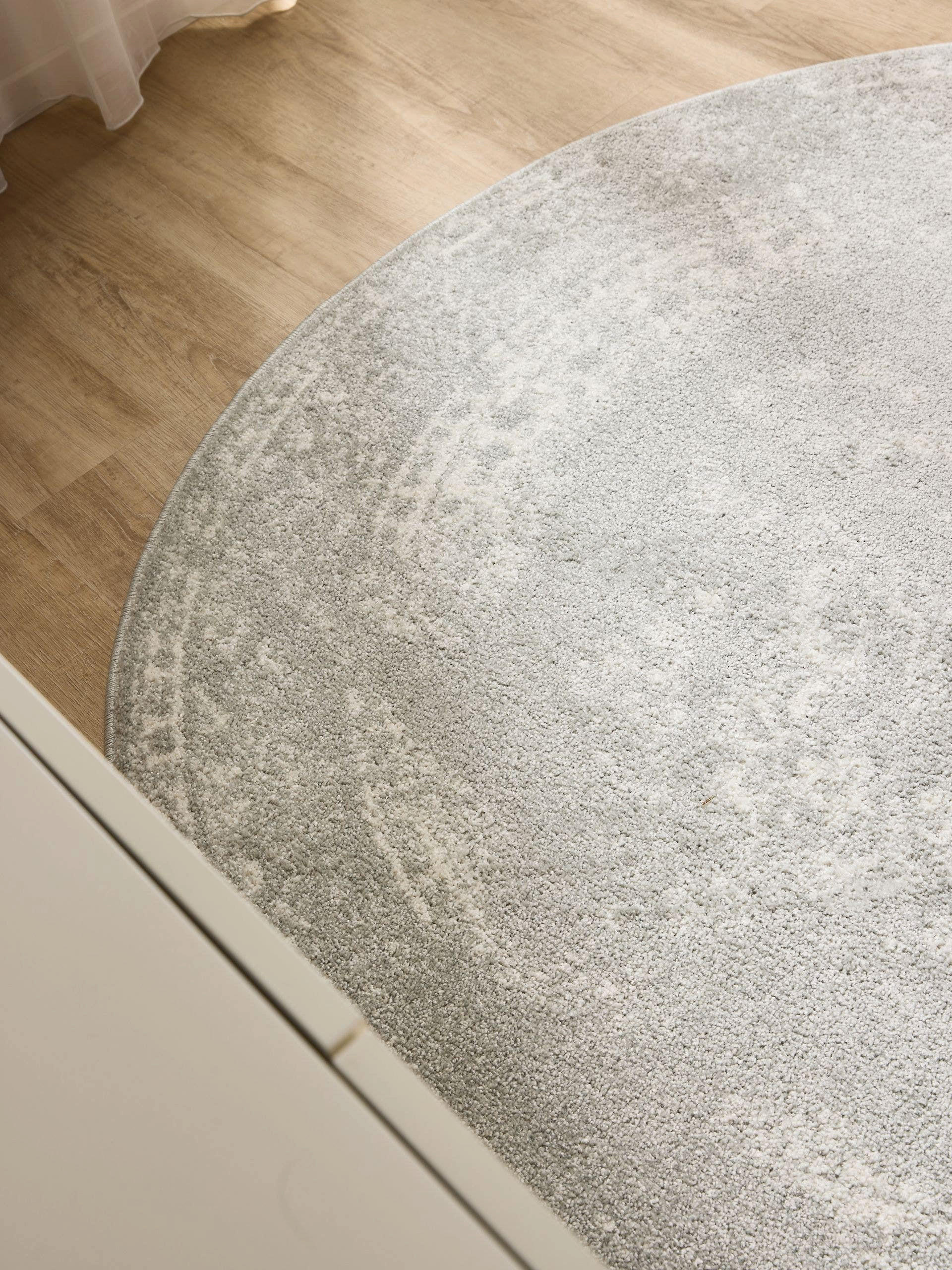 VINTAGE-TEPPICH Sia ø 160 cm rund - Taupe, Kunststoff (160/160cm) - benuta