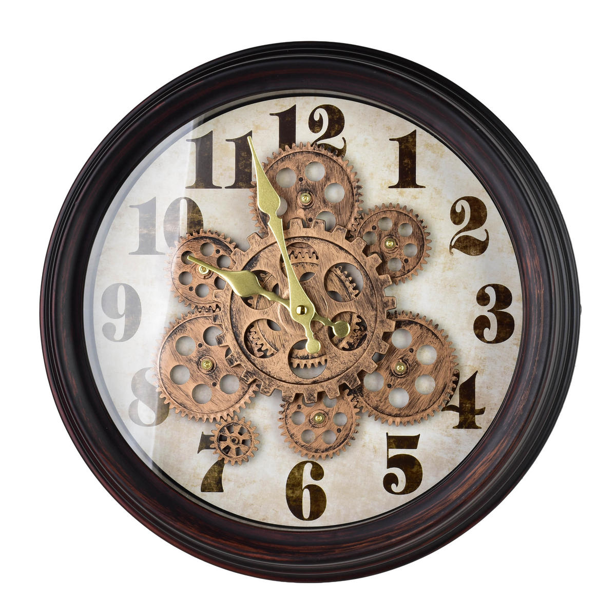 WANDUHR Ramsey Schwarz 35/7/35 cm Kunstoff - Schwarz, Kunststoff (35/35/7cm) - Mondex