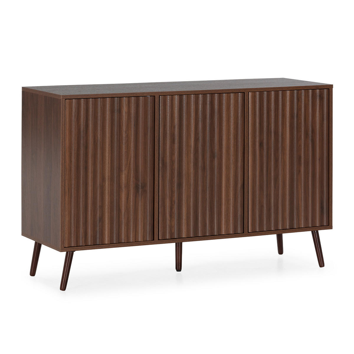 SIDEBOARD Lluvia 3 Türen Walnuss-Effekt - Walnussfarben, Holzwerkstoff (120/76/40cm)