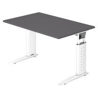 SCHREIBTISCH Serie-U 80/120/74 cm in Graphitfarben/Weiß - Graphitfarben/Weiß, Holzwerkstoff (80/120/74cm) - bümö