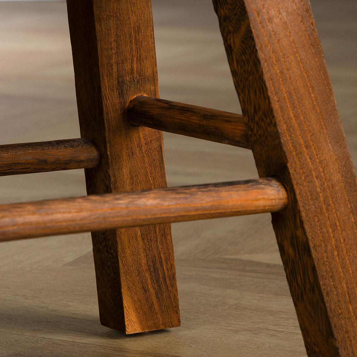 HOCKER ROSAL dunkelbraun - Dunkelbraun, Holz (32/30/17cm) - CARO-Möbel