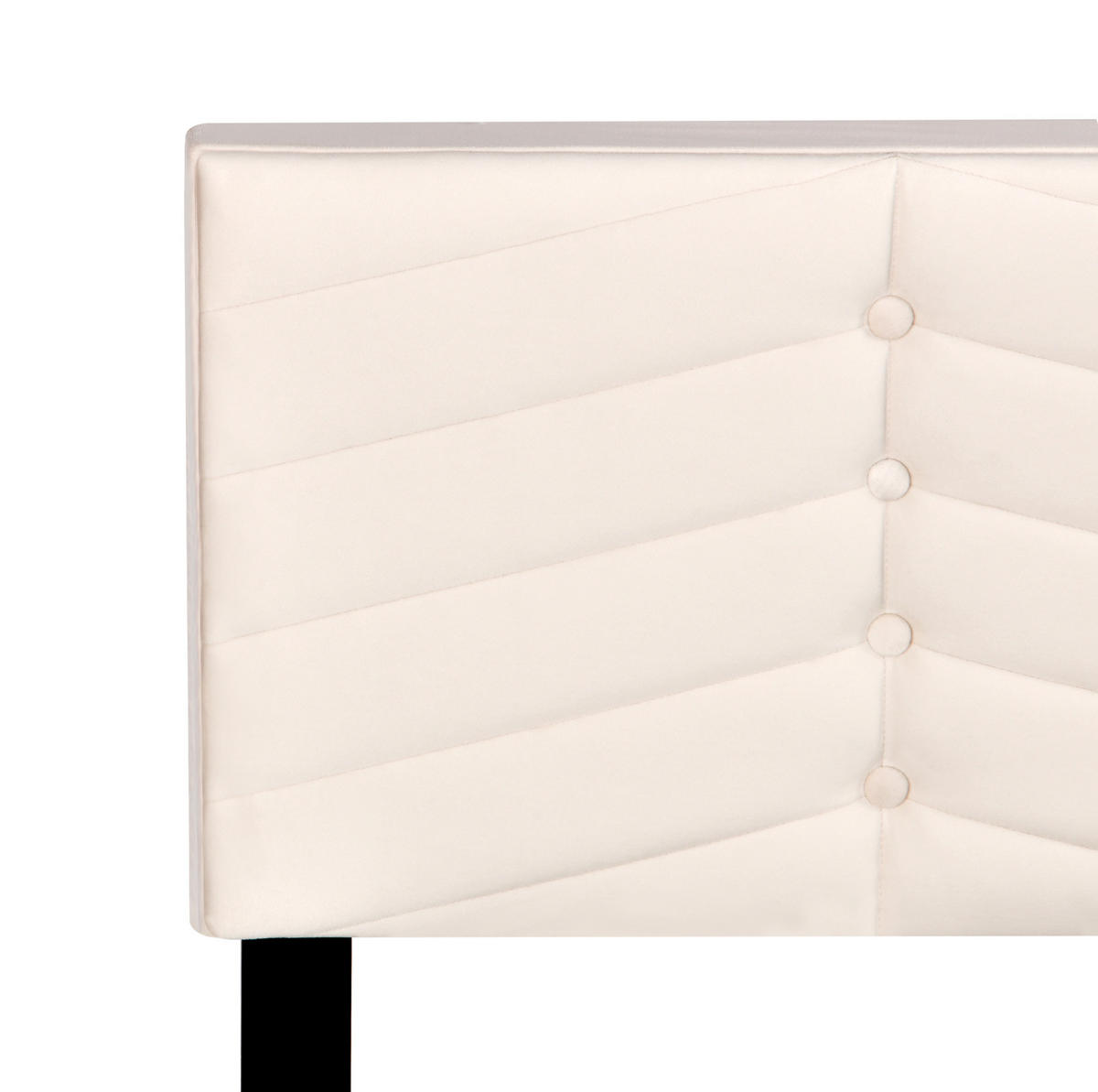 POLSTERBETT 140/190 cm Beige aus Samt mit verstellbarem Kopfteil - Beige, Textil (140/200cm) - OKMYHOME