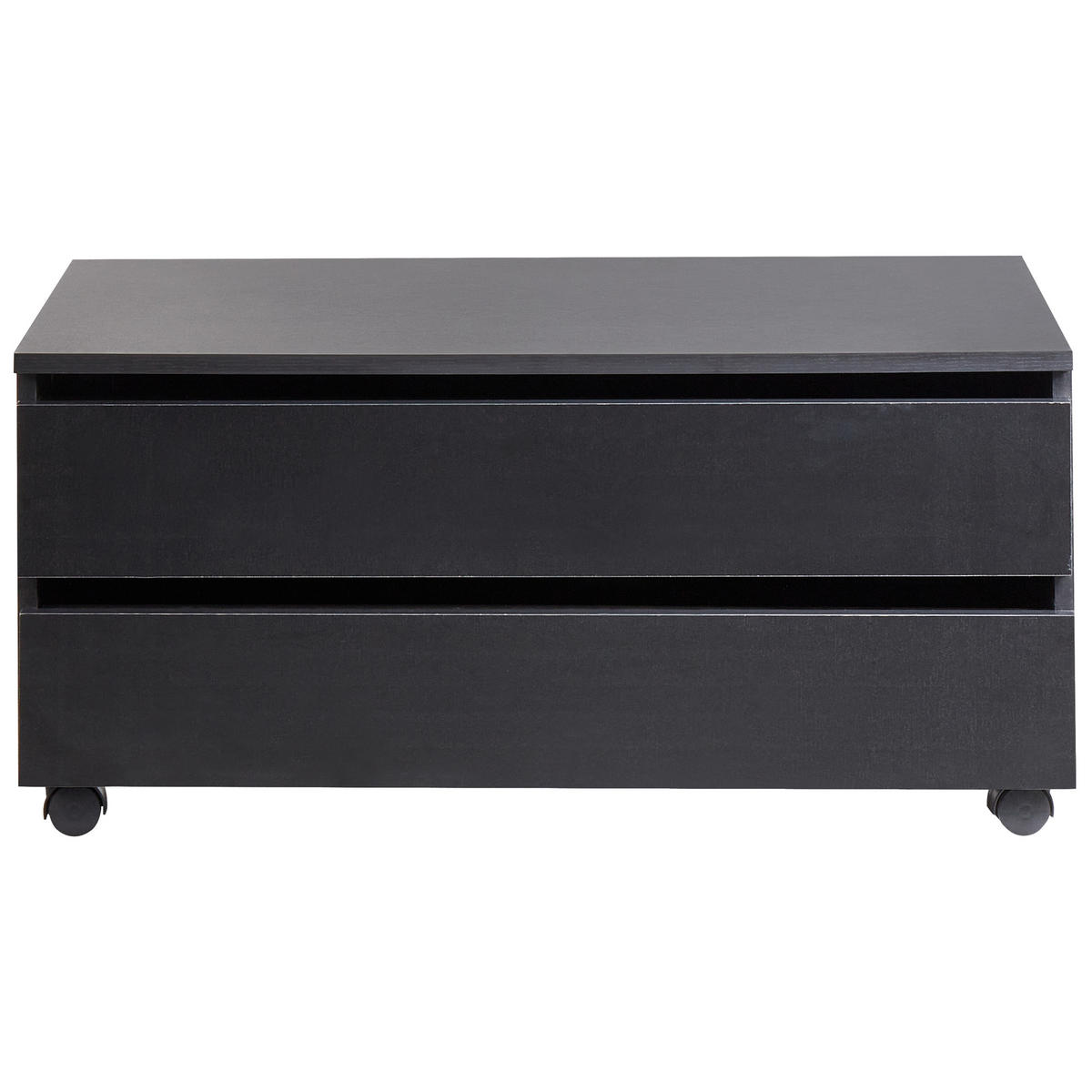 DULAP DE BAIE cu rotile 80 cm negru Teresina - negru, compozit lemnos (80/38/39cm) - Beliani