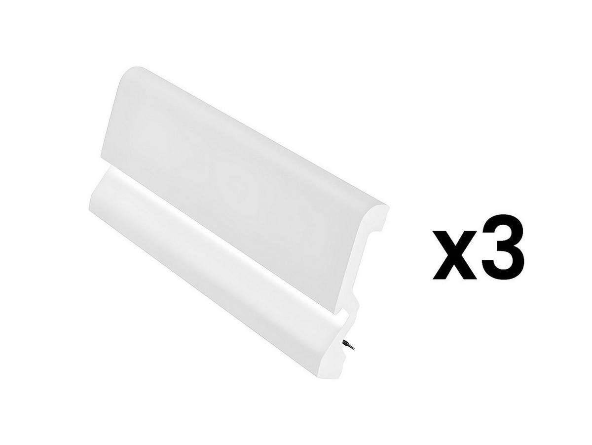 SOCKELLEISTE - 290 cm x 1.8 cm - plastik - weiß Coreo - Weiß, Kunststoff (1.8/290/10cm) - Vente-Unique