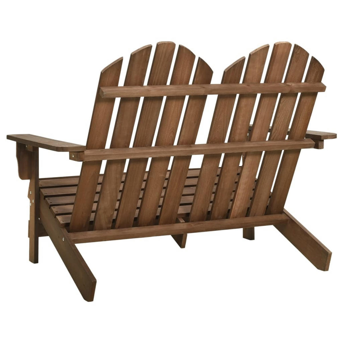 ADIRONDACK-GARTENBANK 2-Sitzer Massivholz Tanne Braun - Braun, Holz (100/89.5/85.5cm) - furnicato