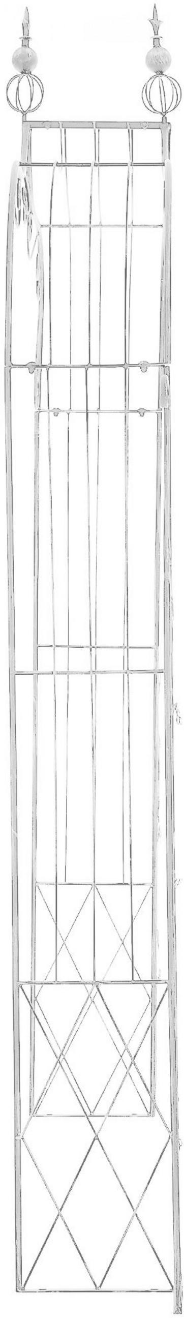 ROSENBOGEN Metall Antik Weiß - Weiß, Metall (143/248/30cm) - CLP