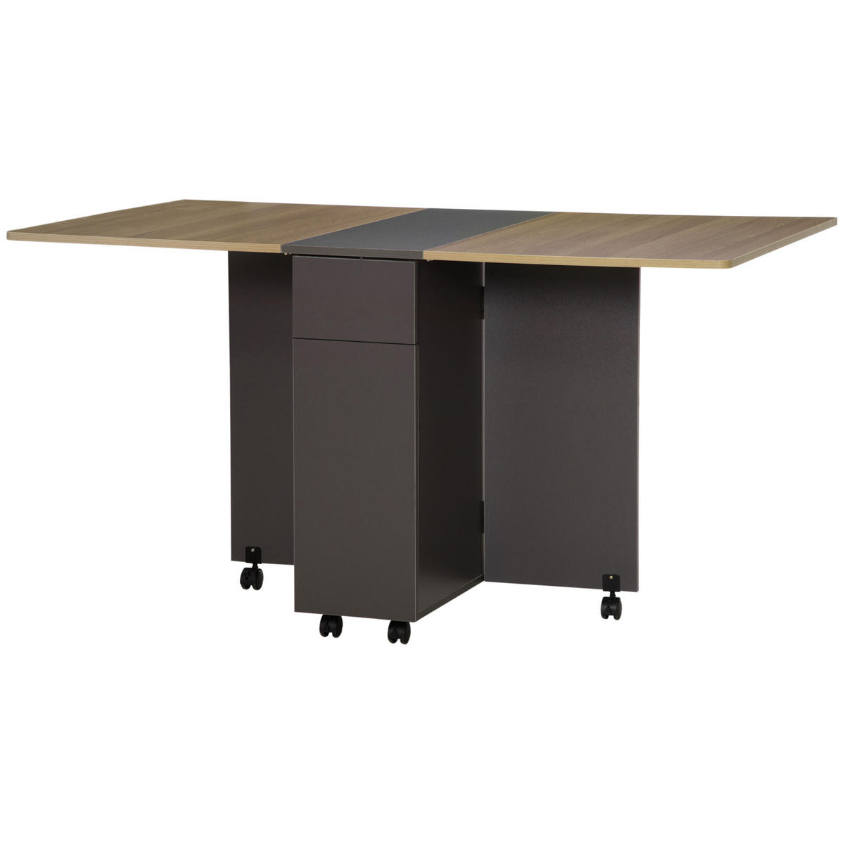 ESSTISCH Braun, Grau, Natur 1 Stück - Braun, Kunststoff (140/76/74cm) - GiPP