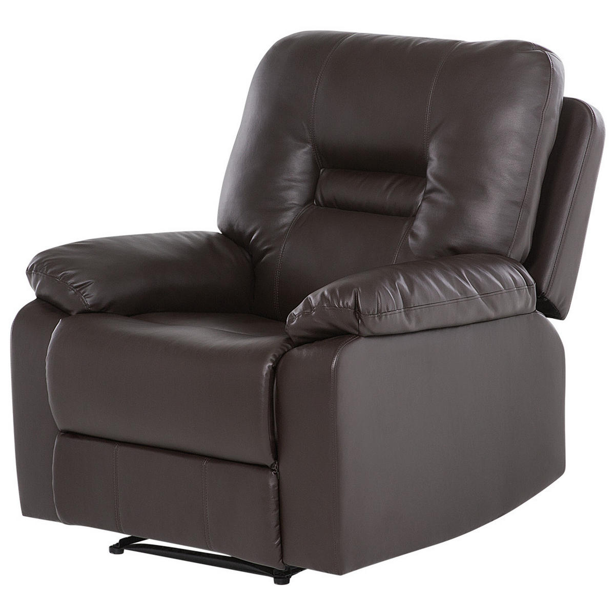 6-SITZER SOFA SET Kunstleder Braun Bergen - Braun, Kunststoff (204/101/74cm) - Beliani