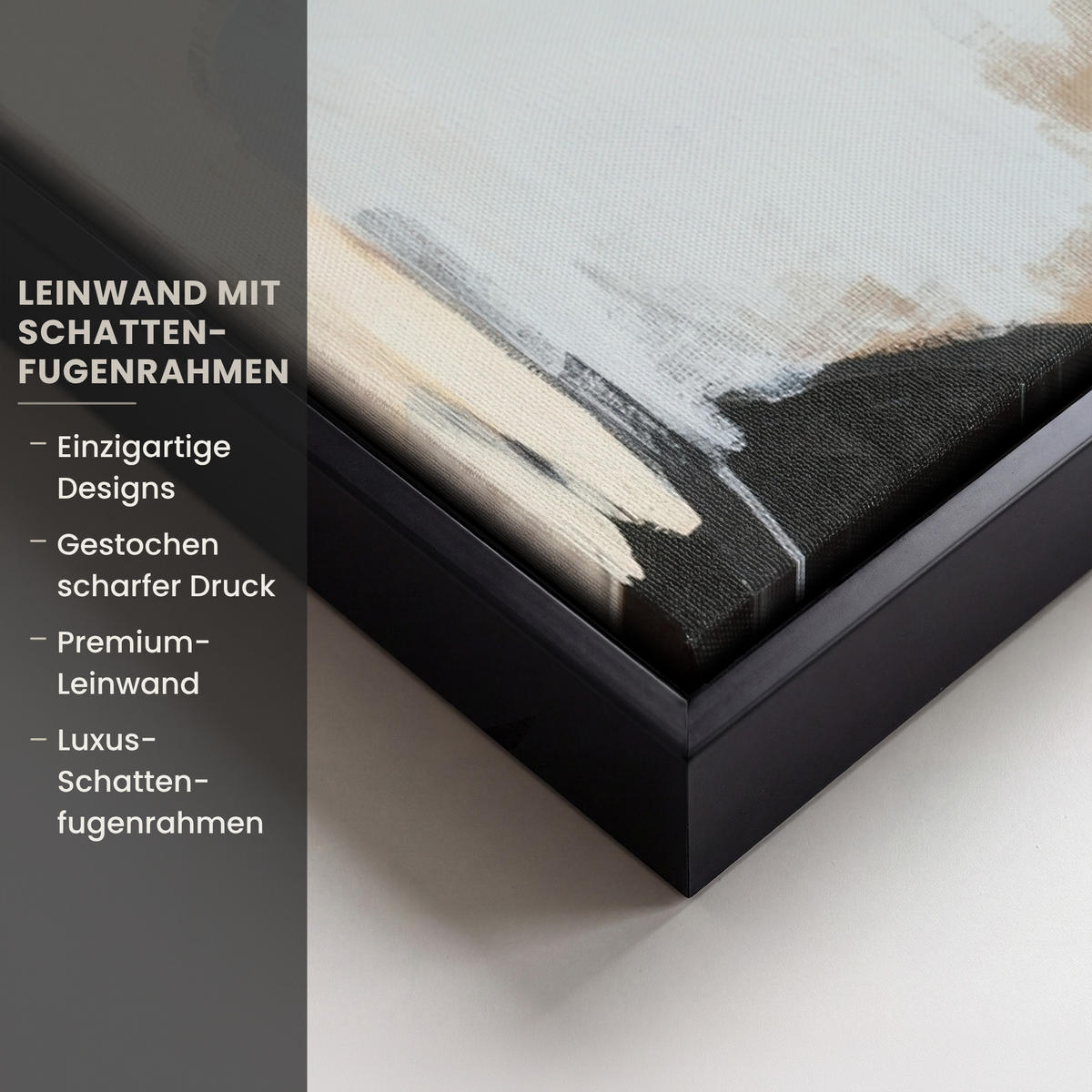 LEINWAND Bilder mit Rahmen - Farbe - Abstrakt - Farben - 40x60 - Currygelb, Textil (40/60cm) - MuchoWow