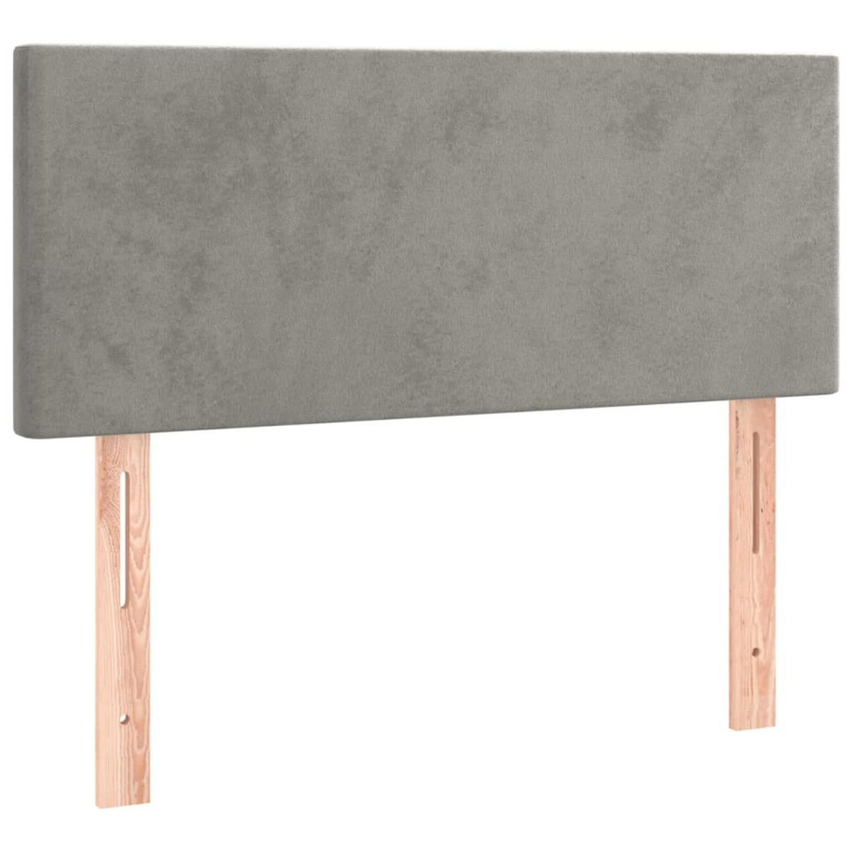 BOXBETT Mit Matratze Hellgrau 100/200 Cm Samt - Weiß, Textil (100/200cm) - vidaXL