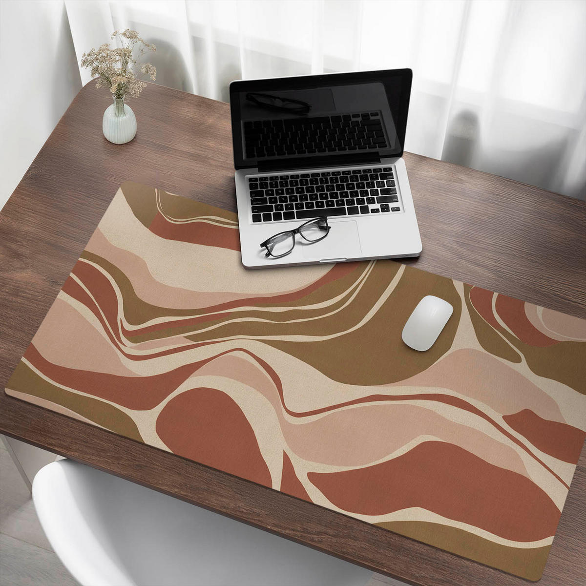 SCHREIBTISCHUNTERLAGE 120x60 cm Beige - Beige/Rosa, Kunststoff (120/60/1.6cm) - Wallfluent