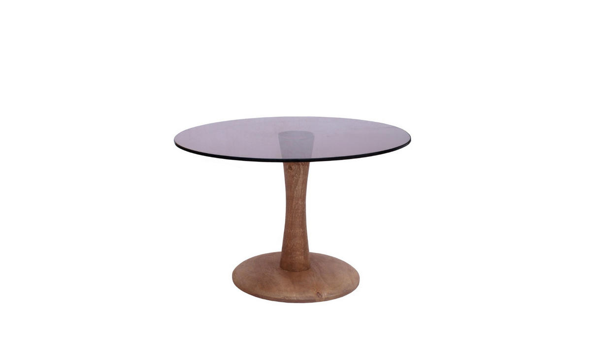 BEISTELLTISCH rund aus Glas 60cm, braun - Braun, Glas (60/60/40cm) - Livingfurn