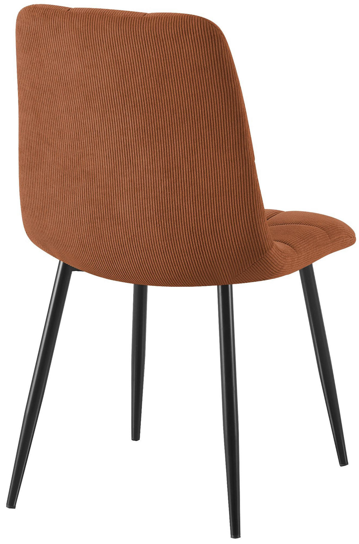 STUHL 4 Cord Orange - Schwarz/Orange, Textil/Metall (45/84/55cm) - CLP