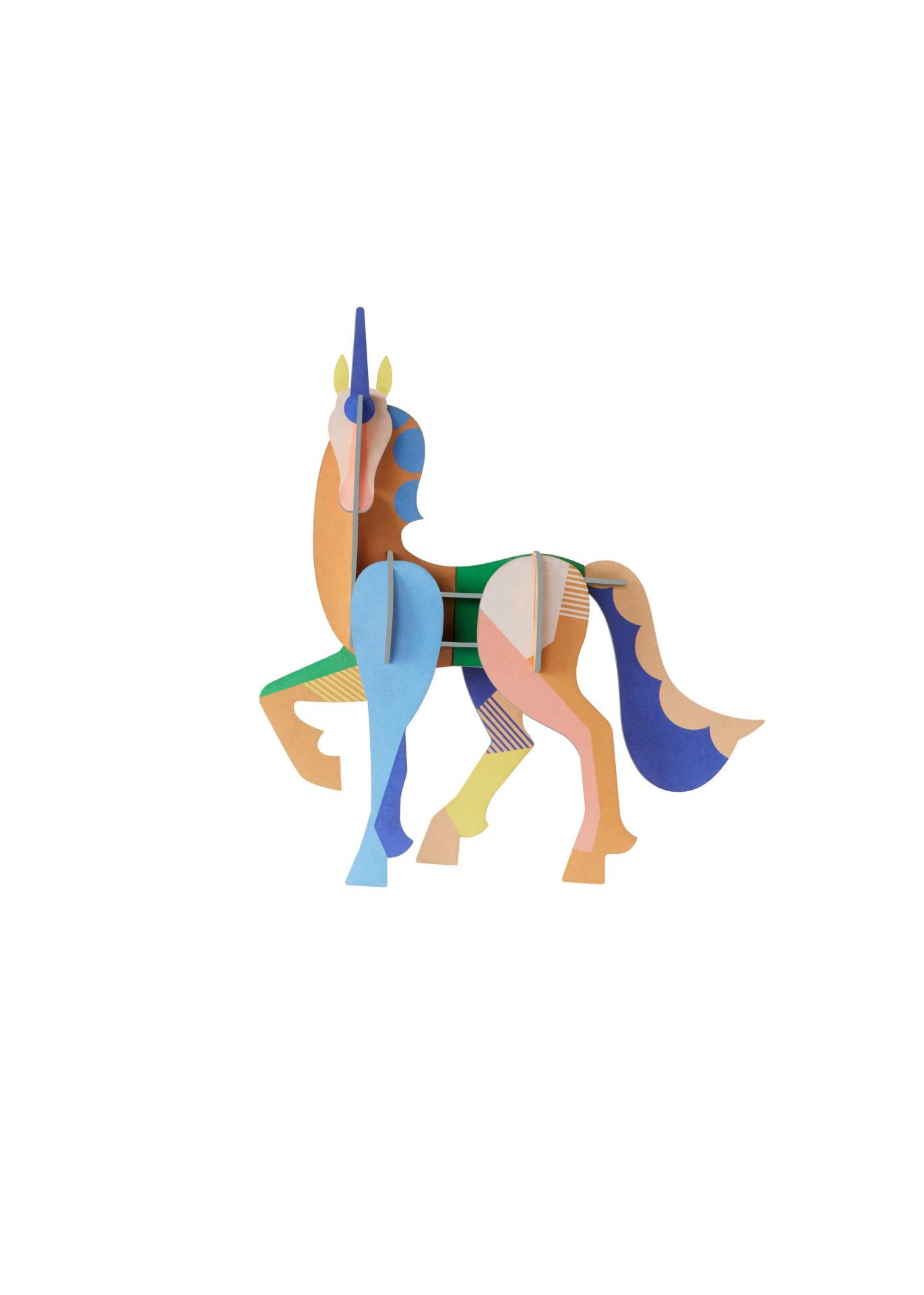 DEKOFIGUR Leuchts Einhorn 4.3/17.6 cm - Multicolor, Wellpappe (4.3/17.6/16cm) - KUNSTLOFT
