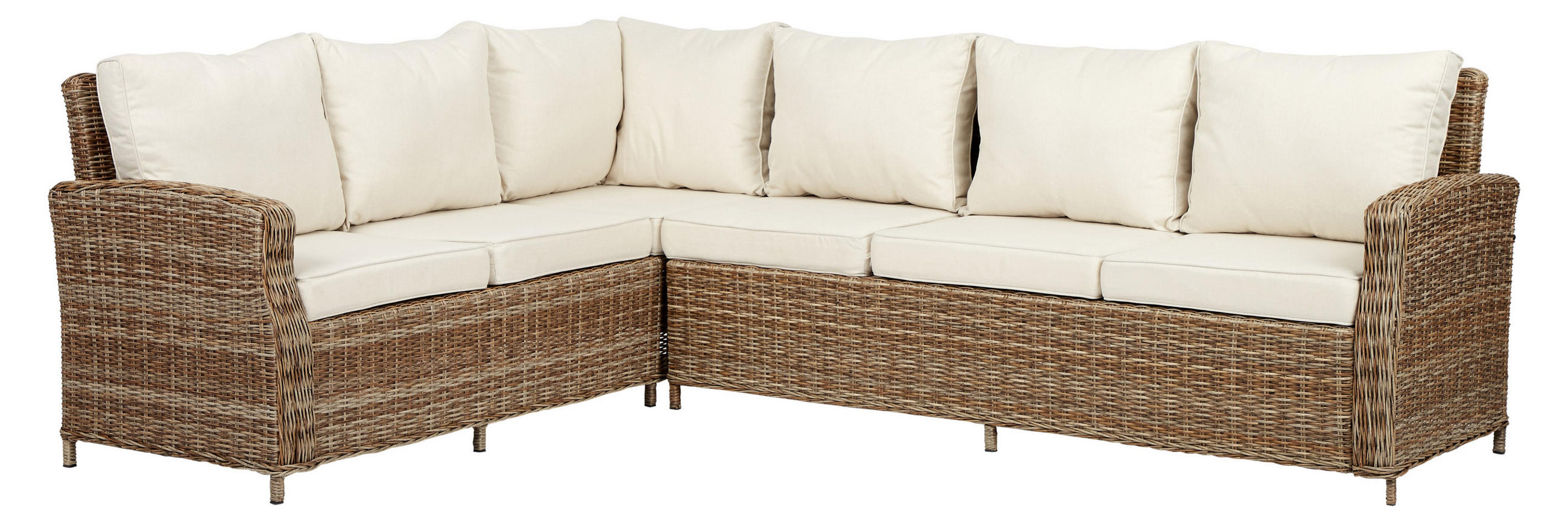 GARTENSOFA, Gram, Natur, Rattan, 203 x 85 x 74 cm - Naturfarben, Naturmaterialien (203/74/85cm) - ebuy24