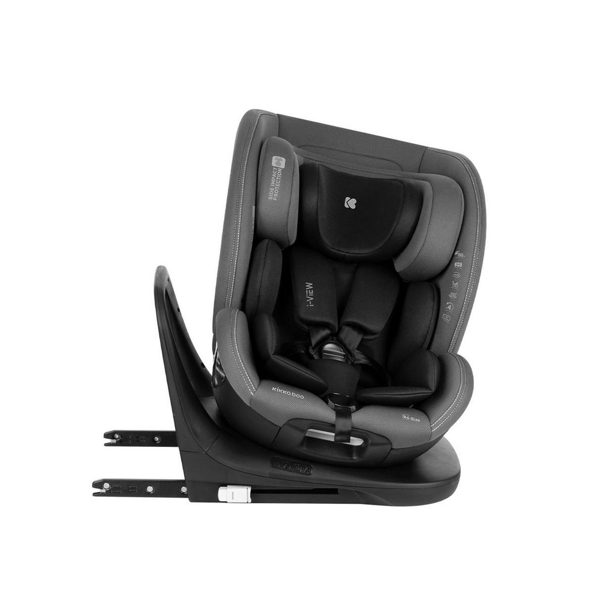 KINDERSITZ i-View i-Size hellgrau (40-150cm) Isofix Top Tether 360-Grad-Drehung - Grau, Kunststoff (44/57/53cm) - Kikka boo