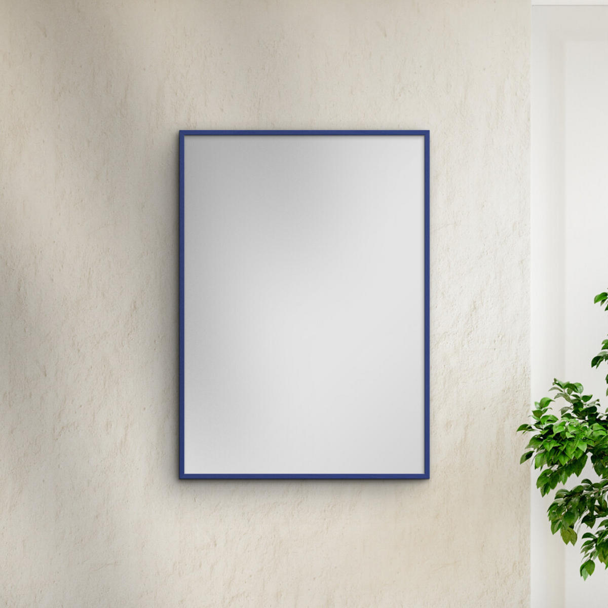 SPIEGEL - Blaues Holz - Blau, Holz/Papier (30/40/2cm) - Poster&Frame