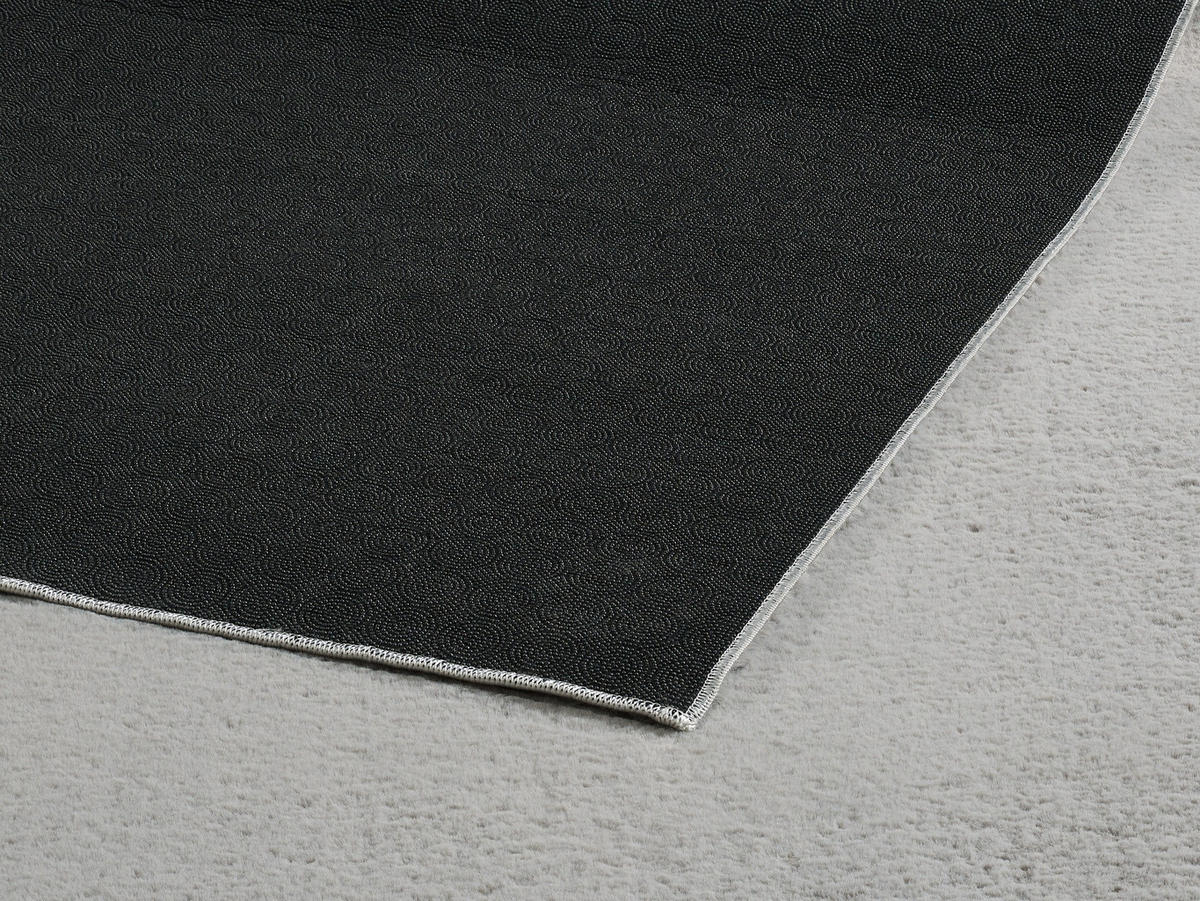 KURZFLORTEPPICH Antirutsch Uni RUTOR Polyester Grau 120 x 160 cm - Grau, Textil (120/160cm) - KADIMA DESIGN