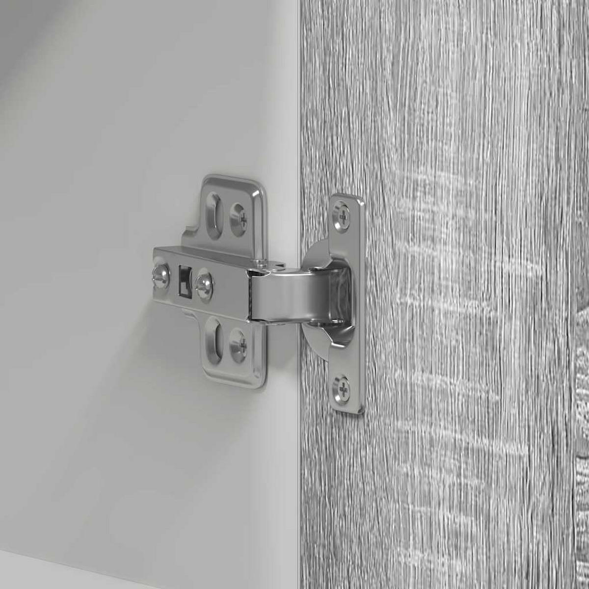 KÜCHENOBERSCHRANK Lyon mit 2 Türen 60/31/60 cm aus Holzwerkstoff Grau Sonoma Dekor - Silbereichenfarben, Holz (60/60/31cm) - vidaXL