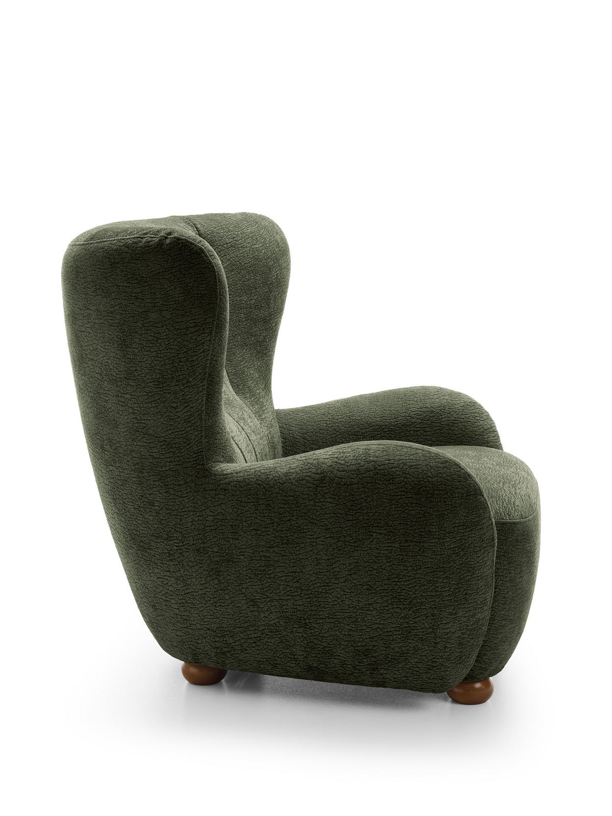 SESSEL MIST, Polstersessel Klassisch Loungesessel, Chenille-Stoff Grün - Grün, Holz/Holzwerkstoff (88/91/100cm) - MASSENO