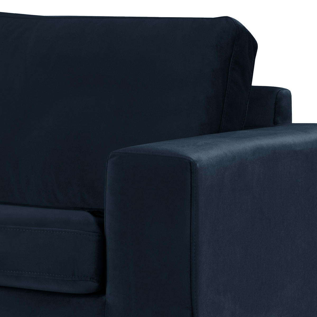 SESSEL - Buchefarben/Dunkelblau, Buchenholz/Textil (122/81/88cm) - home24