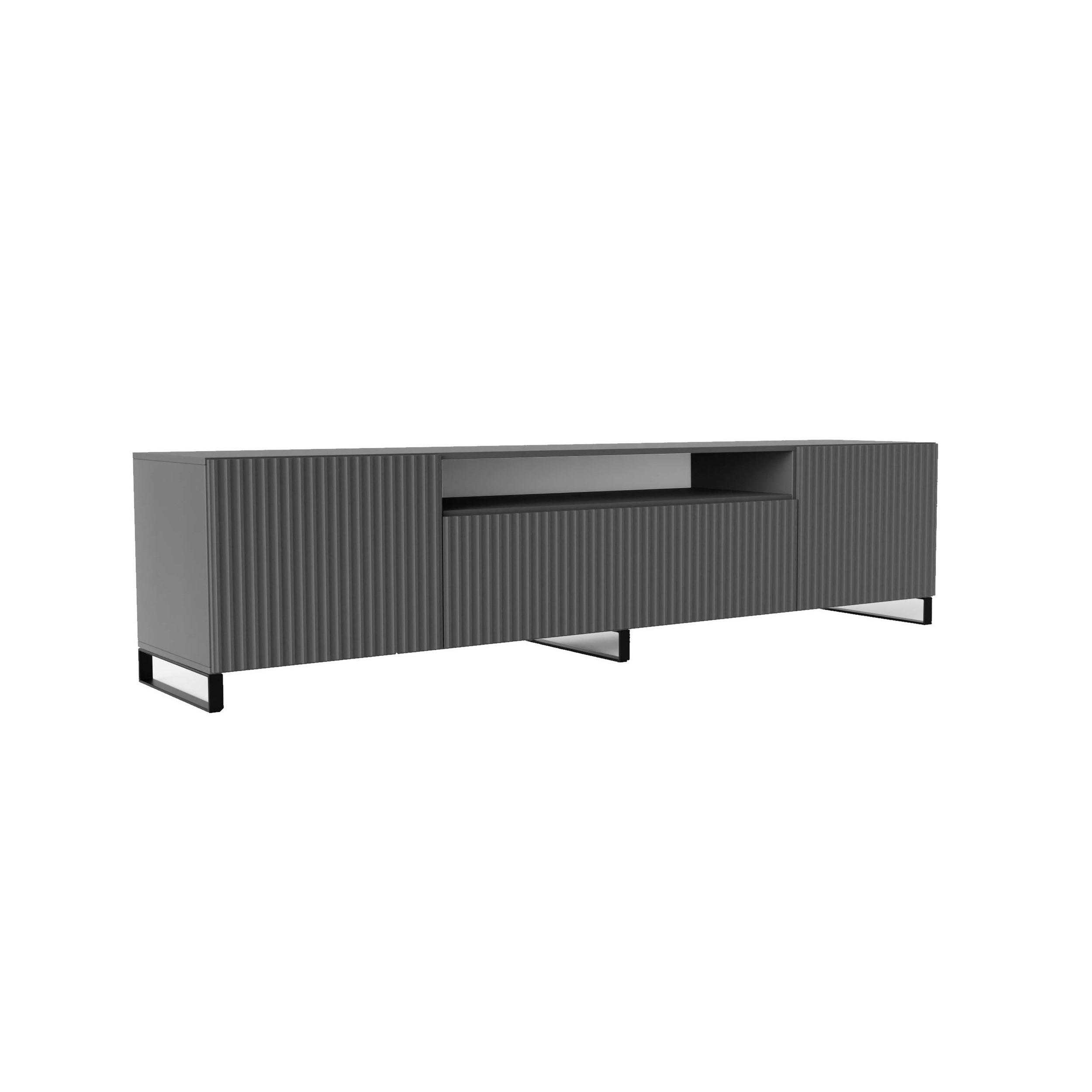 TV-SCHRANK NOE - Graphitfarben, Holzwerkstoff (200/53/41cm) - Meblini
