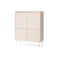 HIGHBOARD Levant Beige, Hochkommode - Beige, Holzwerkstoff (103/126/38cm) - Bettso